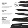 Thyme & Table Non-Stick Coated High Carbon Stainless Steel Speckled Kitchen Knives, 3 Piece Set