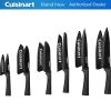 Cuisinart C55-12PMB 12-Piece Metallic Knife Set with Blade Guards, Black