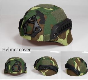 Military Tactical Helmet Cover Airsoft Paintball Wargame CS Camouflage Army Helmet Case Outdoor Hunting Equipment Cloth Cover (Color: Old Style Jungle)