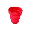 1pc Soft Silicone With Lid; Retractable Mini Folding Water Cup; For Outdoor Travel Hotel