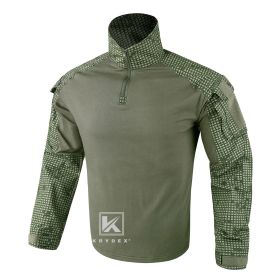 KRYDEX G3 Combat Shirt with Elbow Pads For Hunting Outdoor CP Style Tops Tactical BDU Clothes MC Tiger Stripes Shirts (Color: DC, size: M)