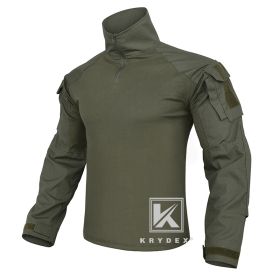 KRYDEX G3 Combat Shirt with Elbow Pads For Hunting Outdoor CP Style Tops Tactical BDU Clothes MC Tiger Stripes Shirts (Color: RG, size: XXL)