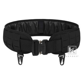 KRYDEX Tactical Laser MOLLE Orion Belt Padded Battle Belt Inner 1.75"*Outer 3" 2 in 1 Low Profile Modular Shooting Patrol Belt (Color: BK, size: L)