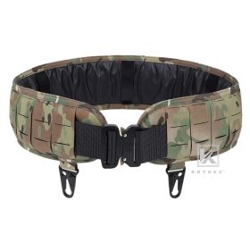 KRYDEX Tactical Laser MOLLE Orion Belt Padded Battle Belt Inner 1.75"*Outer 3" 2 in 1 Low Profile Modular Shooting Patrol Belt (Color: MC, size: L)