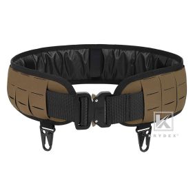 KRYDEX Tactical Laser MOLLE Orion Belt Padded Battle Belt Inner 1.75"*Outer 3" 2 in 1 Low Profile Modular Shooting Patrol Belt (Color: CB, size: M)