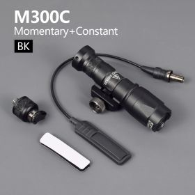 Airsoft M300B M300V Surefire Flashlight Upgrad Metal M300V-IR Weapon Gun Strobe LED Light Fit 20mm Rail Hunting Rifle Torch (Color: M300C BK)