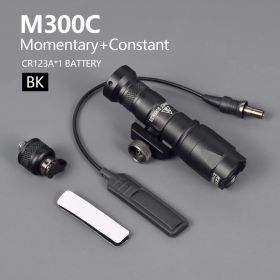 Airsoft M300B M300V Surefire Flashlight Upgrad Metal M300V-IR Weapon Gun Strobe LED Light Fit 20mm Rail Hunting Rifle Torch (Color: M300C DE)