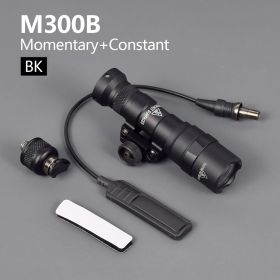 Airsoft M300B M300V Surefire Flashlight Upgrad Metal M300V-IR Weapon Gun Strobe LED Light Fit 20mm Rail Hunting Rifle Torch (Color: M300B BK)