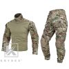 KRYDEX CP Style Tactical Camouflage Shirt & Pants Kit G3 Combat BDU Uniform Set For Outdoor Hunting Gear