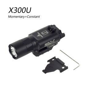 Tactical SureFire X300 X400 Series Airsoft Weapon Gun Light X300V X400V IR Flashlight With Upgrade Remote Dual Function Switch (Color: X300U(BK))