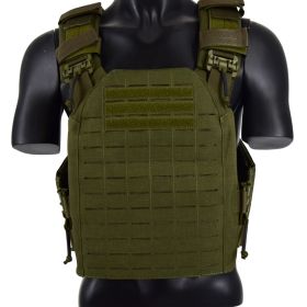 EMERSONGEARS 1000D Nylon Plate Carrier Outdoor tactical vest Hunting Protective Adjustable MOLLE Vest (Color: GE)