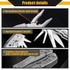 Multifunction Stainless Steel Multi-tool Pocket Knife Pliers Folding Pliers Mini Portable Folding Pliers Folding Blade Knife