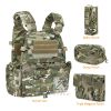 KRYDEX LBT-6094A Tactical Modular Vest Triple Mag/Radio/Dump Pouch Airsoft Hunting Battle Plate Carrier MOLLE Vest Camo MC